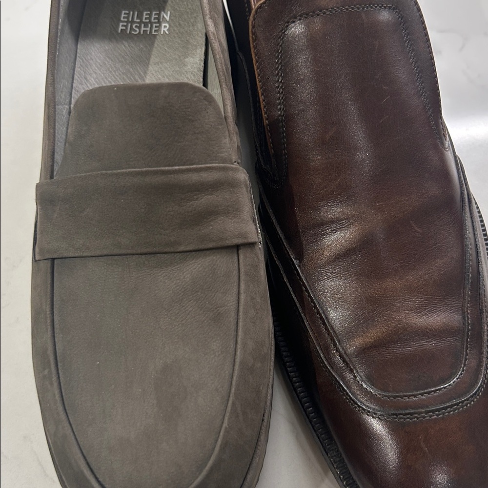 Eileen Fisher Woman’s Grey suede Slip-On Loafers new never worn - Picture 4 of 7